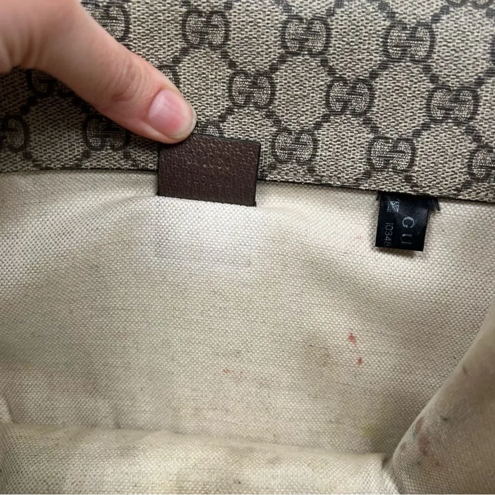 Gucci Neo Vintage GG Supreme Messenger Bag Brown Canvas Leather brown 495654